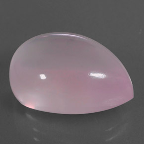 14.63캐럿 천연 핑크 로즈 쿼츠, 배 모양, 18.1×13.1 mm, 투명한