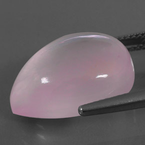 14.63캐럿 천연 핑크 로즈 쿼츠, 배 모양, 18.1×13.1 mm, 투명한