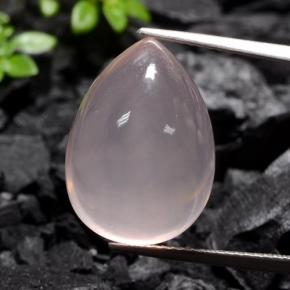 19.92캐럿 천연 핑크 로즈 쿼츠, 투명한, 18.3×13.2 mm, 투명/반투명