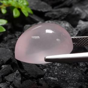 19.92캐럿 천연 핑크 로즈 쿼츠, 투명한, 18.3×13.2 mm, 투명/반투명