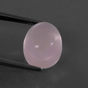 7.42캐럿 천연 핑크 로즈 쿼츠, 타원형 컷, 12.3×10.2 mm, 투명한