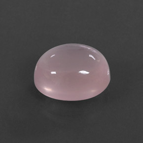 6.41캐럿 천연 핑크 로즈 쿼츠, 타원형 컷, 12.3×10.2 mm, 투명한