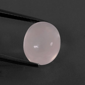5.50캐럿 천연 핑크 로즈 쿼츠, 타원형 컷, 12.3×10.2 mm, 투명한