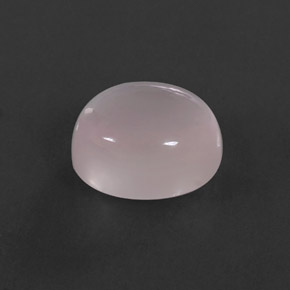 6.70캐럿 천연 핑크 로즈 쿼츠, 타원형 컷, 12.1×10.3 mm, 투명한