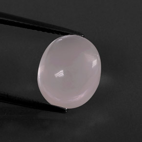 5.98캐럿 천연 핑크 로즈 쿼츠, 타원형 컷, 12.2×10.2 mm, 투명한