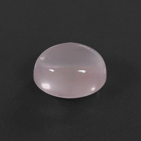 5.98캐럿 천연 핑크 로즈 쿼츠, 타원형 컷, 12.2×10.2 mm, 투명한