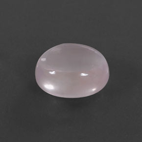 5.89캐럿 천연 핑크 로즈 쿼츠, 타원형 컷, 12.2×10.1 mm, 투명한