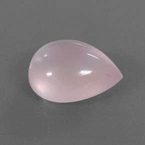 17.53캐럿 천연 핑크 로즈 쿼츠, 배 모양, 19.9×15 mm, 투명한