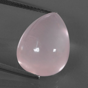 11.22캐럿 천연 핑크 로즈 쿼츠, 배 모양, 16.2×12.2 mm, 투명한