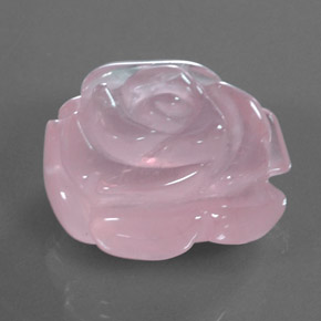 48.03캐럿 천연 Light Pink  로즈 쿼츠, 투명한, 24.4×24.2 mm, 투명/반투명