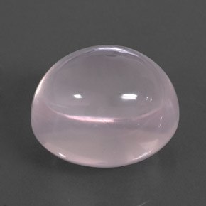 19.38캐럿 천연 핑크 로즈 쿼츠, 타원형 컷, 16.6×14.4 mm, 투명한