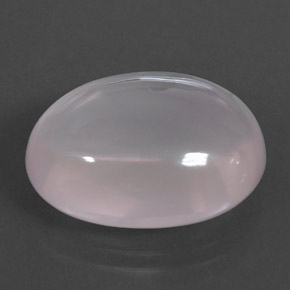 17.53캐럿 천연 핑크 로즈 쿼츠, 타원형 컷, 19.4×14.6 mm, 투명한