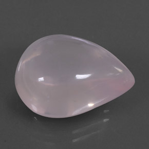 15.41캐럿 천연 핑크 로즈 쿼츠, 배 모양, 18.4×14.5 mm, 투명한