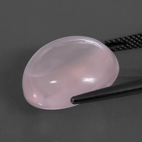 15.13캐럿 천연 Light Pink  로즈 쿼츠, 타원형 컷, 투명한