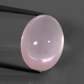 15.03캐럿 천연 핑크 로즈 쿼츠, 투명한, 16.1×12.1 mm, 투명/반투명