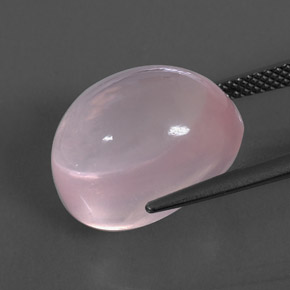 15.03캐럿 천연 핑크 로즈 쿼츠, 투명한, 16.1×12.1 mm, 투명/반투명