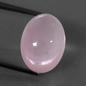 17.60캐럿 천연 핑크 로즈 쿼츠, 투명한, 16.1×12.1 mm, 투명/반투명