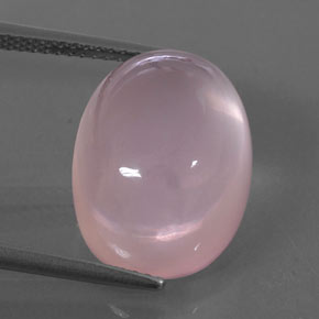 13.21캐럿 천연 핑크 로즈 쿼츠, 투명한, 16.3×12.2 mm, 투명/반투명