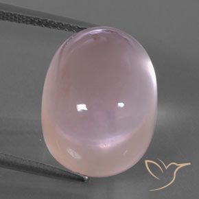 15.32ct 자연스러운 라이트 핑크 로즈 쿼츠, 타원형, 투명/반투명