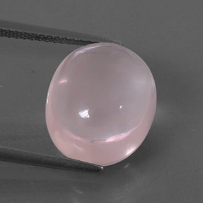 9.72캐럿 천연 핑크 로즈 쿼츠, 투명한, 14.2×12.1 mm, 투명/반투명
