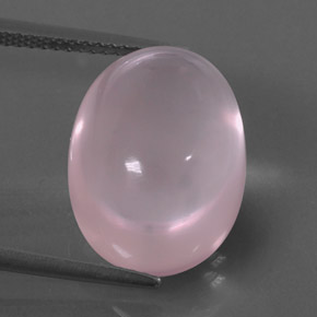 13.49캐럿 천연 풍선껌 핑크 로즈 쿼츠, 투명한, 16.2×12.1 mm, 투명/반투명