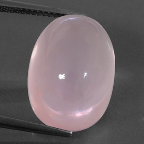 19.79캐럿 천연 핑크 로즈 쿼츠, 투명한, 18×13.1 mm, 투명/반투명
