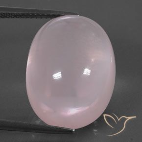 24.14ct 자연스러운 Light Pink  로즈 쿼츠, 타원형, 투명한