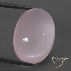 17.36ct 자연스러운 라이트 로즈 핑크 로즈 쿼츠, 타원형, 투명/반투명