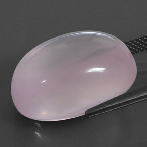 23.63캐럿 천연 Light Pink  로즈 쿼츠, 타원형 컷, 투명한