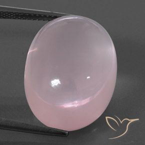 24.85ct 자연스러운 Light Pink  로즈 쿼츠, 타원형, 투명한
