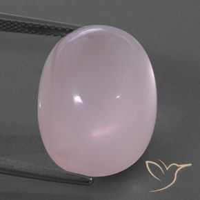 22.11ct 자연스러운 풍선껌 핑크 로즈 쿼츠, 타원형, 투명/반투명