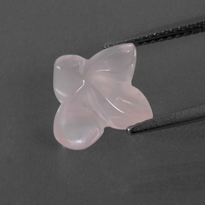 3.83캐럿 천연 핑크 로즈 쿼츠, 투명한, 9.6×9.2 mm, 투명/반투명
