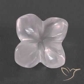 8.83ct 자연스러운 베리 라이트 로즈 핑크 로즈 쿼츠, 플라워 컷, 투명/반투명