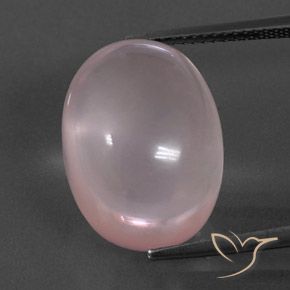 17.78ct 자연스러운 로즈 핑크 로즈 쿼츠, 타원형, 투명한