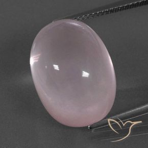 19.58ct 자연스러운 코랄 핑크 로즈 쿼츠, 타원형, 투명한