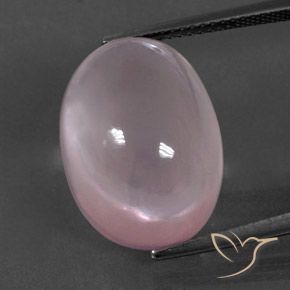 18.91ct 자연스러운 코랄 핑크 로즈 쿼츠, 타원형, 투명한