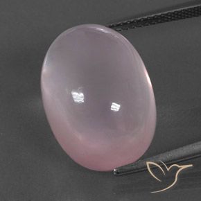18.98ct 자연스러운 코랄 핑크 로즈 쿼츠, 타원형, 투명한