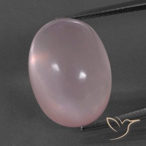 19.98ct 자연스러운 코랄 핑크 로즈 쿼츠, 타원형, 투명한