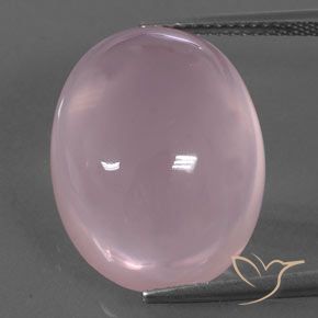21.08ct 자연스러운 미디엄 로즈 핑크 로즈 쿼츠, 타원형, 투명한