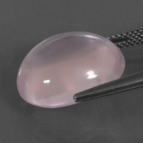 13.73캐럿 천연 라이트 로즈 핑크 로즈 쿼츠, 타원형 컷, 투명한