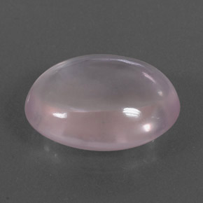9.87캐럿 천연 핑크 로즈 쿼츠, 타원형 컷, 16.7×12.7 mm, 투명한