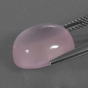 9.54캐럿 천연 핑크 로즈 쿼츠, 타원형 컷, 14.3×12.1 mm, 투명한