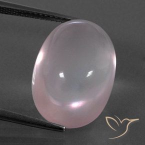 18.64ct 자연스러운 코랄 핑크 로즈 쿼츠, 타원형, 투명한