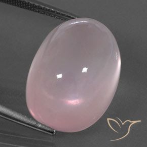 21.24ct 자연스러운 코랄 핑크 로즈 쿼츠, 타원형, 투명한