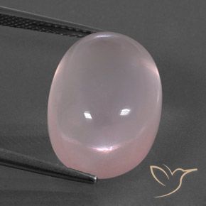 17.61ct 자연스러운 코랄 핑크 로즈 쿼츠, 타원형, 투명한