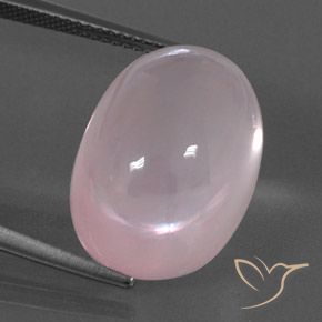 21.41ct 자연스러운 코랄 핑크 로즈 쿼츠, 타원형, 투명한