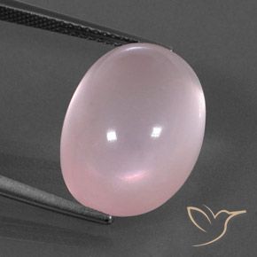 17.46ct 자연스러운 코랄 핑크 로즈 쿼츠, 타원형, 투명한