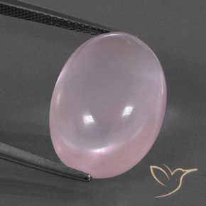 15.59ct 자연스러운 미디엄 핑크 로즈 쿼츠, 타원형, 투명한