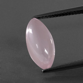 3.12캐럿 천연 핑크 로즈 쿼츠, 마퀴즈, 14.2×6.7 mm, 투명한