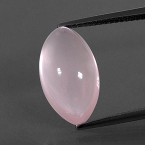 6.97캐럿 천연 핑크 로즈 쿼츠, 마퀴즈, 16.2×9.2 mm, 투명한